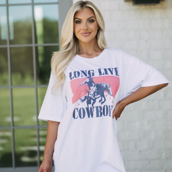 “Long Live Cowboys” Oversized T-Shirt - Picture 2 of 8
